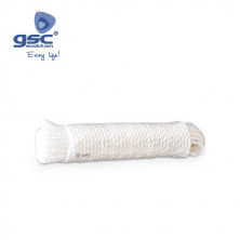 Cuerda de tender cableada 25m grosor Diámetro 5mm Blanca GSC C1/40