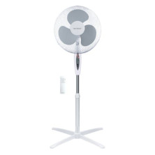 Ventilador de pie con mando y temporizador 45W Diámetro 43cm Blanco Nametil NIAROS