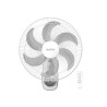 Ventilador de pared 70W Diámetro 43cm Blanco Nyota NIAROS