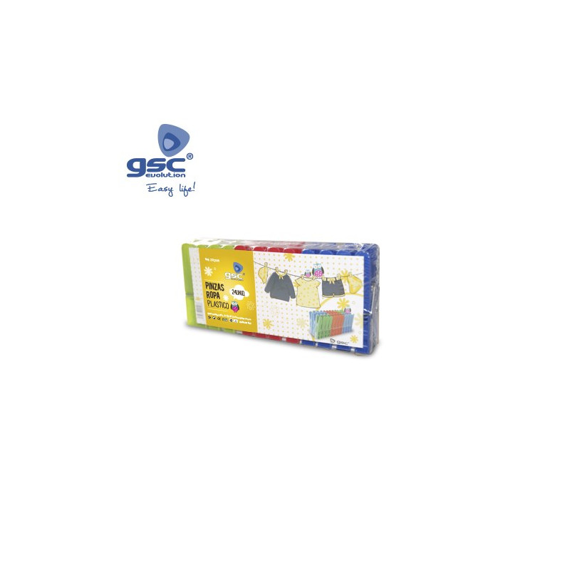 Pinzas de plastico para ropa Pack 24 unidades GSC C1/72