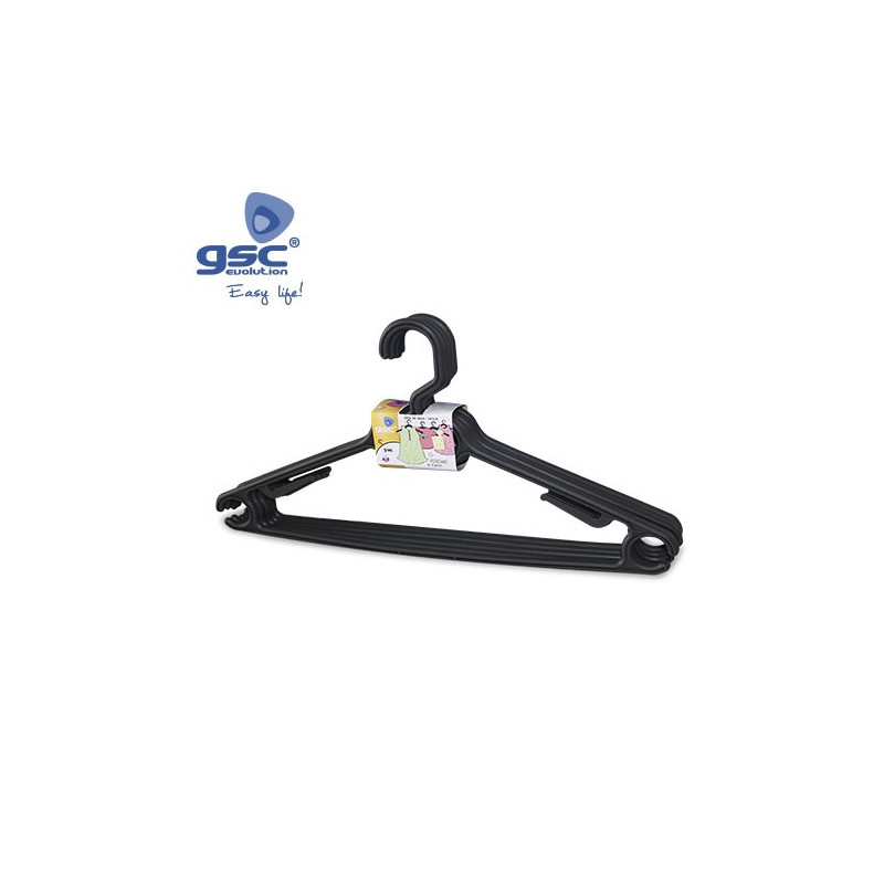 Perchas plastico 42cm Pack de 5 unidades GSC C1/20