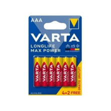 Pila Alcalina AAA LR03 1,5v Max Power Blíster 6 pilas VARTA