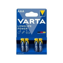 Pila Alcalina AAA LR03 1,5v Longlife Power Blíster 4 pilas VARTA