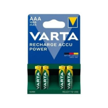 Pila Recargable AAA 1,2v 1000 mAh Blister 4 pilas VARTA