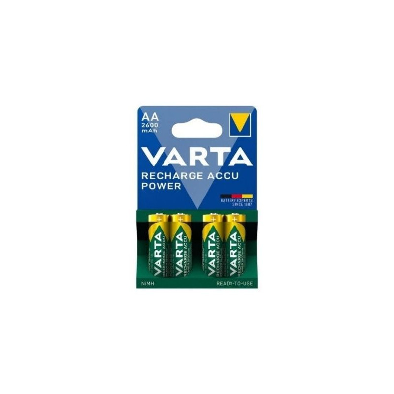 Pila Recargable AA 1,2v 2600 mAh Blister 4 pilas VARTA