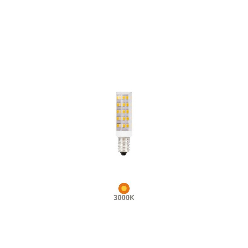 Bombilla E14 Tubular LED 4,8w 3000K 530Lm 65x16mm diámetro (Puede utilizarse para neveras) GSC