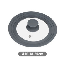 Tapa universal de silicona para ollas y sartenes 16 - 18 - 20 cm VASSARY