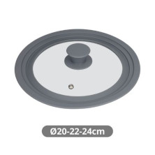 Tapa universal de silicona para ollas y sartenes 20 - 22 - 24 cm VASSARY