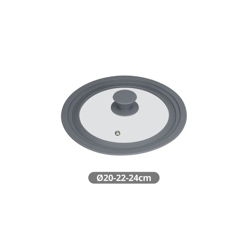 Tapa universal de silicona para ollas y sartenes 20 - 22 - 24 cm VASSARY