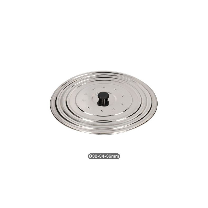 Tapa universal acero inoxidable para ollas y sarténes Diámetro 32 - 34 - 36 cm VASSARY