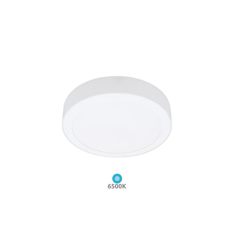 Downlight LED Redondo SUPERFICIE 24W 6500K 2160Lm Marco Blanco 223x32,5mm Bogur GSC