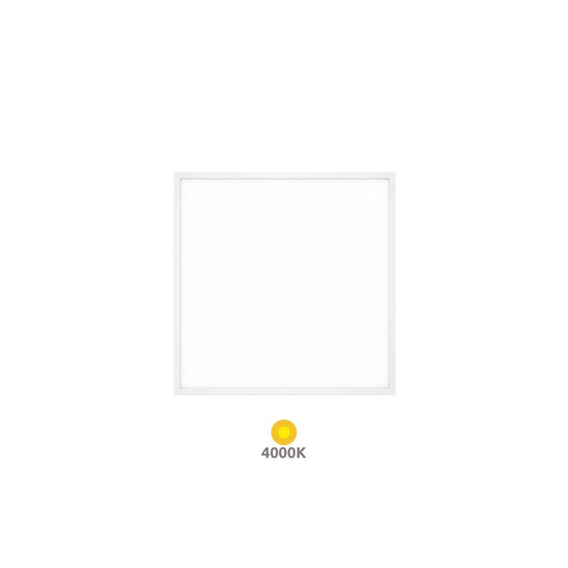 Panel LED Cuadrado 36w 4000K 4000Lm EMPOTRABLE Marco Blanco 60x60cm MACE SILVER
