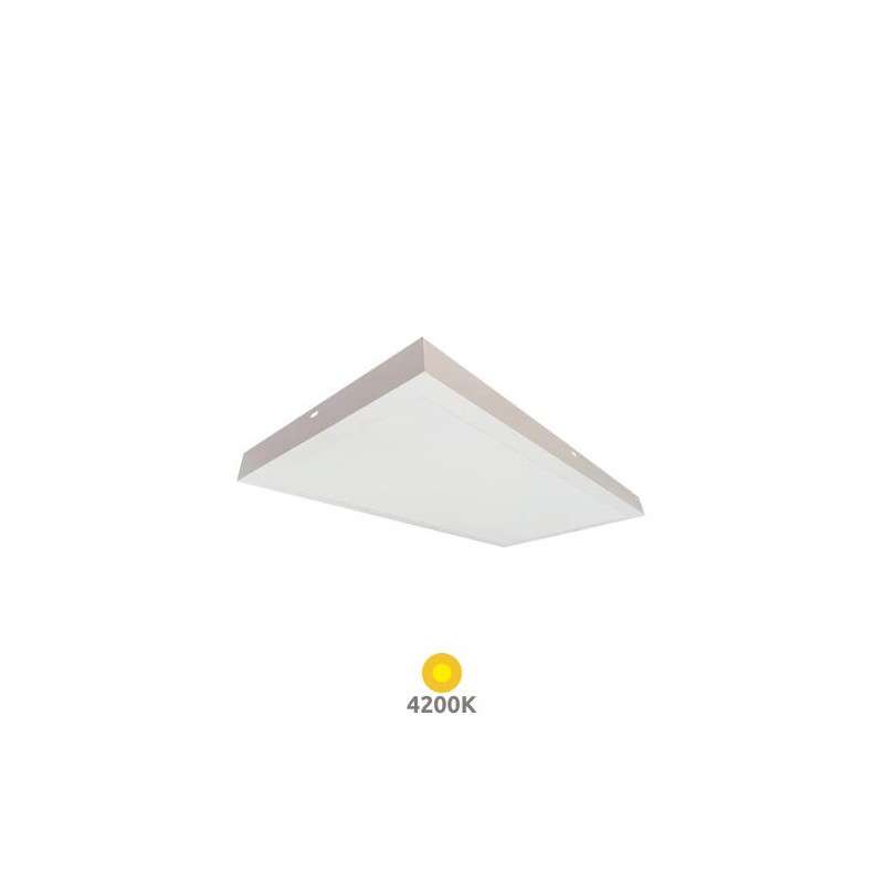 Panel LED Rectangular 36w 4200K 3600Lm SUPERFICIE Marco Blanco 90x30cm Kisongo GSC C1/6