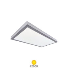 Panel LED Rectangular 24w 4200K 2400Lm SUPERFICIE Marco Níquel 60x30cm Kisongo GSC C1/6