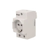 Enchufe para carril DIN 2P+T 16A Máx. 3680w para cable de 4mm (medidas 85x85x45mm) 250V GSC