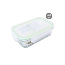 Tupper hermético rectangular de cristal 400ml GSC C1/24