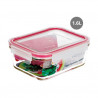 Tupper hermético rectangular de cristal 1600ml GSC C1/6