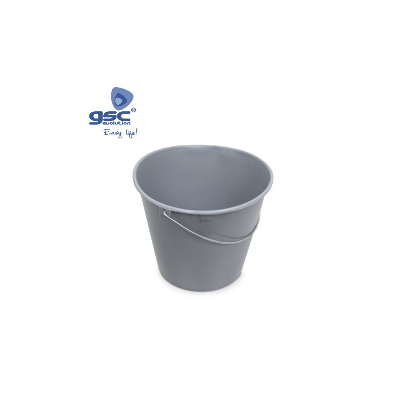 Cubo redondo plastico Gris 7L. GSC C1/24