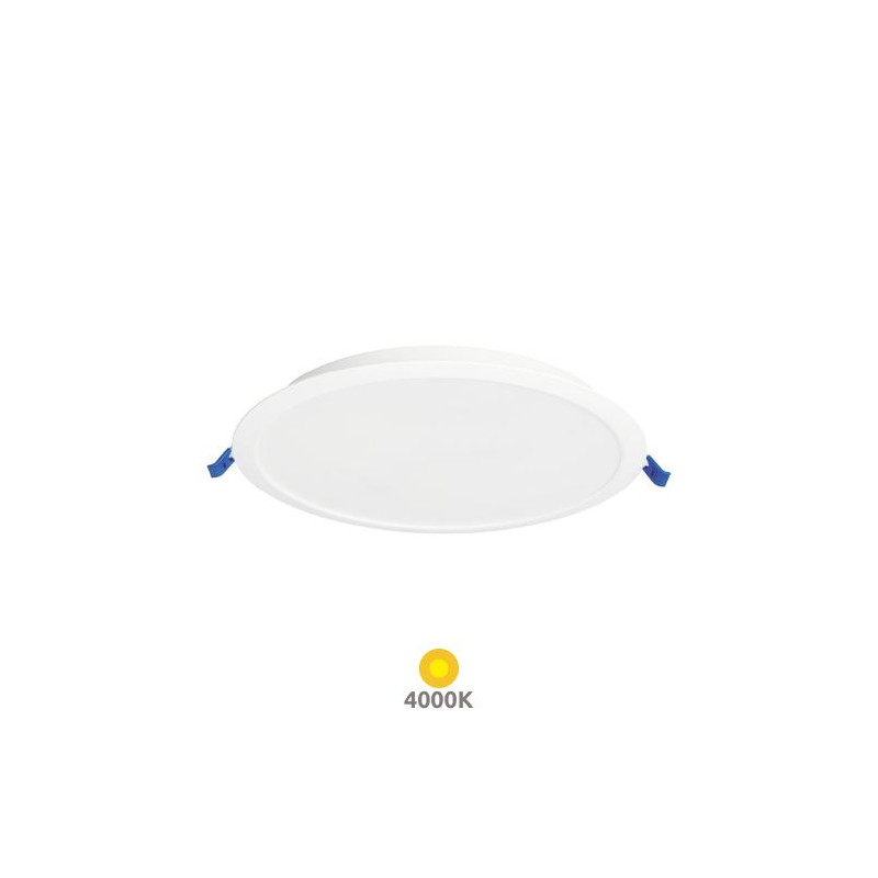 Downlight LED Redondo EMPOTRABLE 24W 4000K 2160Lm Marco Blanco Diámetro 220x27mm IP20 Belur GSC