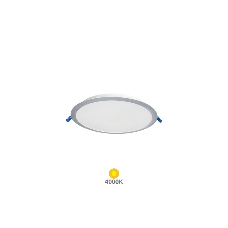 Downlight LED Redondo EMPOTRABLE 18w 4000K 1620Lm Marco Gris 220x27mm Belur GSC