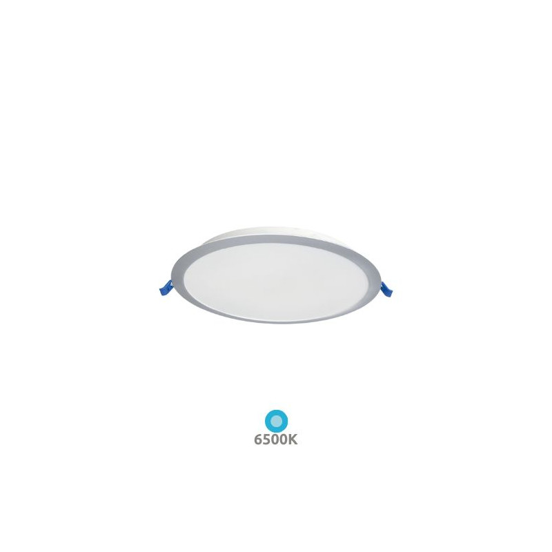 Downlight LED Redondo EMPOTRABLE 18w 6500K 1620Lm Marco Gris 220x27mm Belur GSC