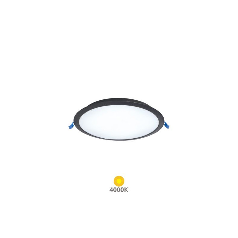 Downlight LED Redondo EMPOTRABLE 18w 4000K 1620Lm Marco Negro 220x27mm Belur GSC