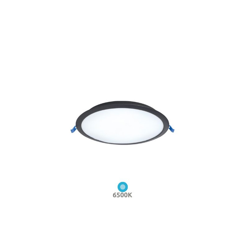 Downlight LED Redondo EMPOTRABLE 18w 6500K 1620Lm Marco Negro 220x27mm Belur GSC